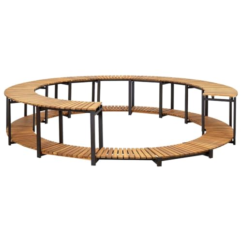 vidaXL Akazienholz Massiv Whirlpool Verkleidung Witterungsbeständig Umrandung Poolumrandung Poolverkleidung 273x53cm Aluminiumrahmen von vidaXL