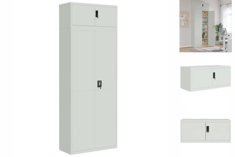 vidaXL Aktenschrank Aktenschrank Büroschrank Home Office Ablage Büro Hellgrau 90x40x240 cm vidaXL Aktenschrank Aktenschrank Büroschrank Home Office Ablage Büro Hellgrau 90x40x240 cm von vidaXL