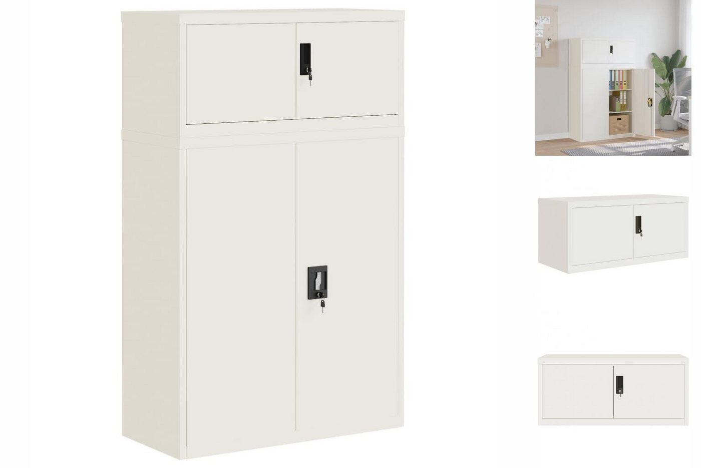 vidaXL Aktenschrank Aktenschrank Büroschrank Home Office Ablage Büro Weiß 90x40x145 cm Sta vidaXL Aktenschrank Aktenschrank Büroschrank Home Office Ablage Büro Weiß 90x40x145 cm Sta von vidaXL