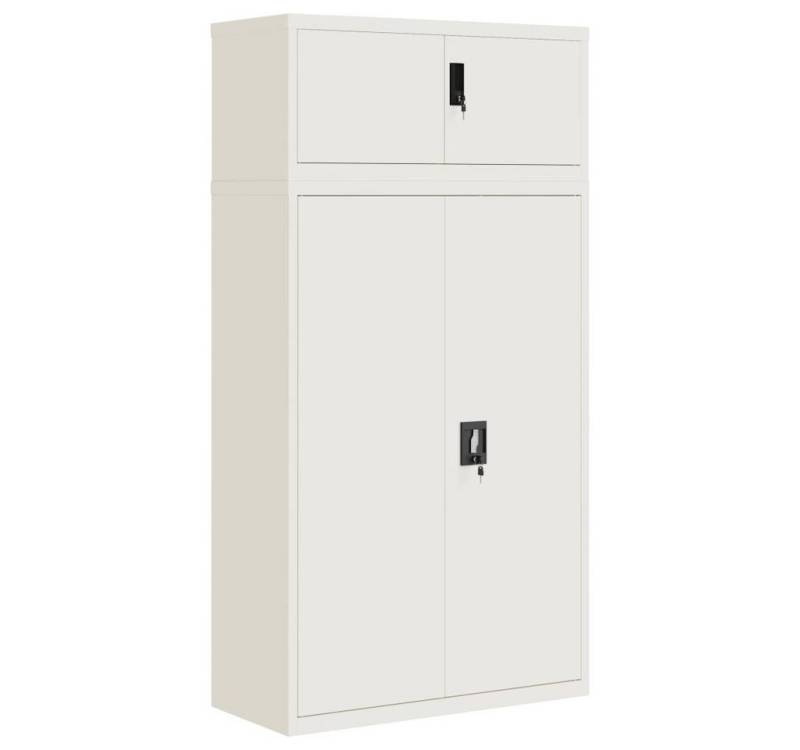 vidaXL Aktenschrank Aktenschrank Büroschrank Home Office Ablage Büro Weiß 90x40x180 cm Sta von vidaXL