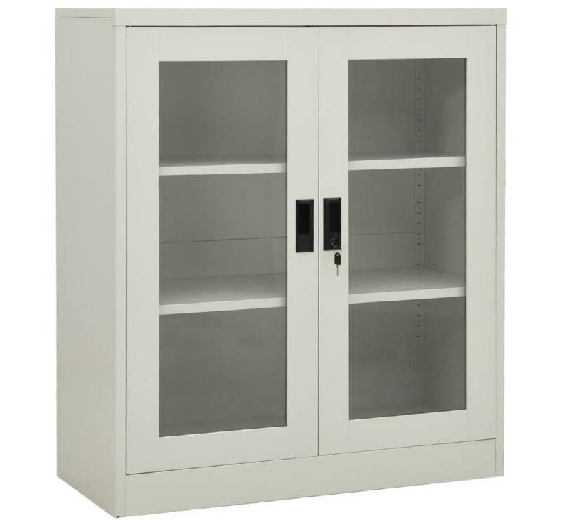 vidaXL Aktenschrank Aktenschrank Schrank abschließbar Büroschrank Hellgrau 90x40x105 cm St von vidaXL