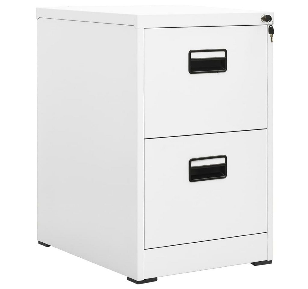 vidaXL Aktenschrank Aktenschrank Weiß 46x62x72,5 cm Stahl (1-St) von vidaXL