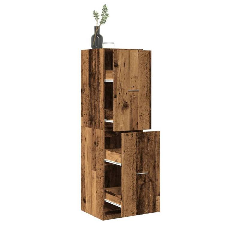 vidaXL Aktenschrank Apothekerschrank Altholz-Optik 40x41x144,5 cm Spanplatte von vidaXL