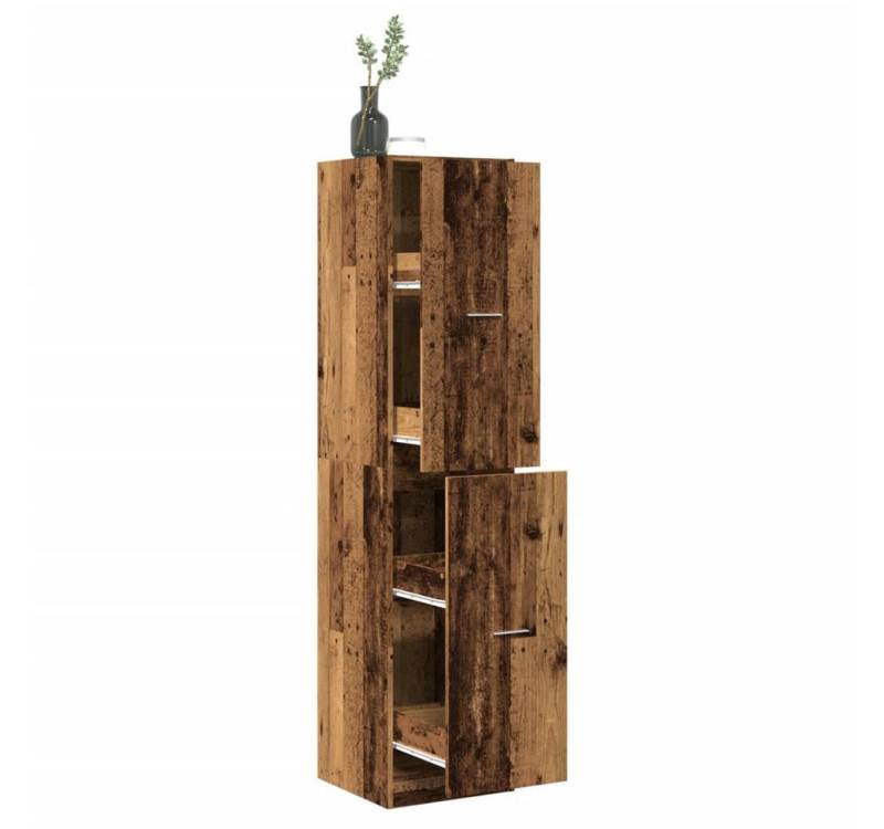 vidaXL Aktenschrank Apothekerschrank Altholz-Optik 40x41x174,5 cm Spanplatte von vidaXL
