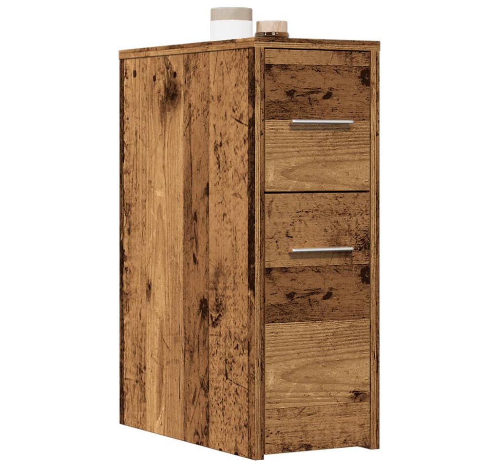 vidaXL Aktenschrank Badschrank Schmal mit Rollen Altholz-Optik Spanplatte vidaXL Aktenschrank Badschrank Schmal mit Rollen Altholz-Optik Spanplatte von vidaXL
