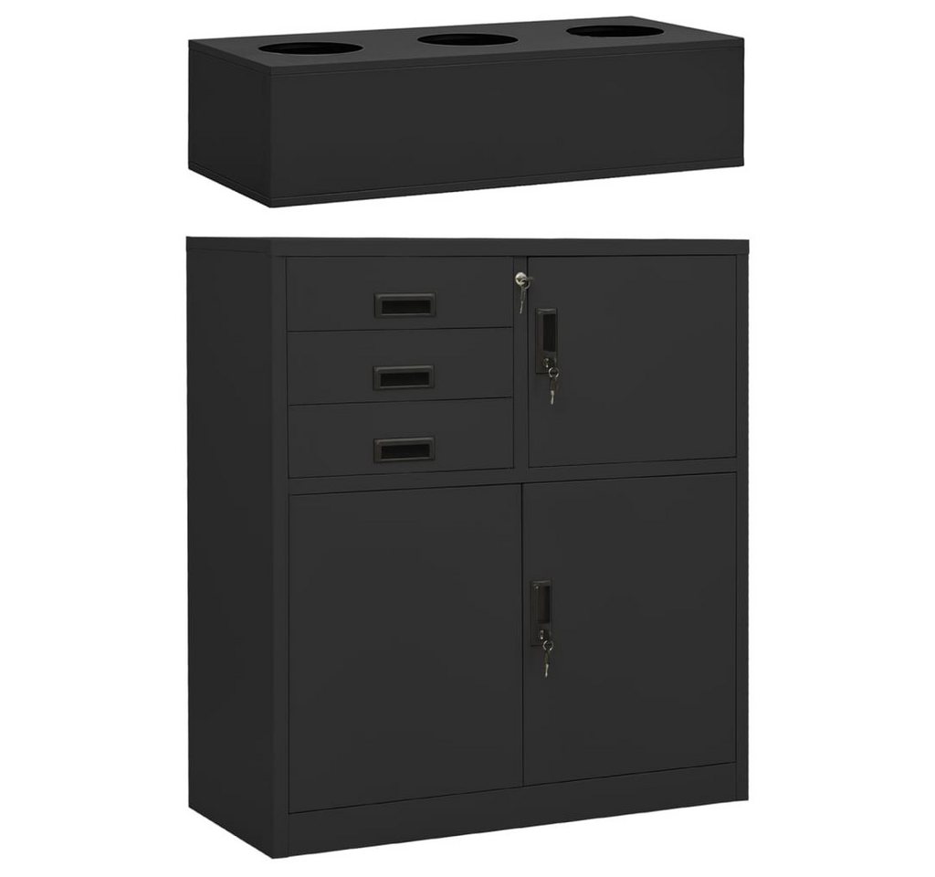 vidaXL Aktenschrank Büroschrank mit Pflanzkasten Anthrazit 90x40x125 cm Stahl vidaXL Aktenschrank Büroschrank mit Pflanzkasten Anthrazit 90x40x125 cm Stahl von vidaXL