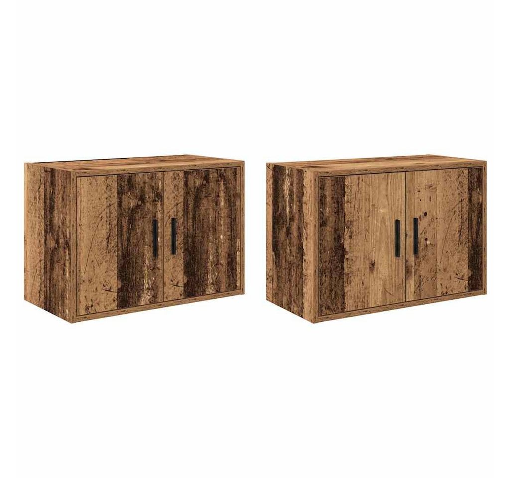 vidaXL Aktenschrank Garagen-Wandschränke 2 Stk Altholz-Optik Holzwerkstoff von vidaXL