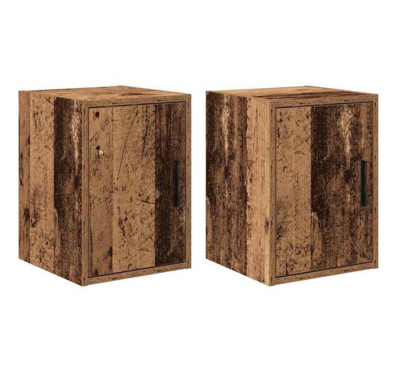 vidaXL Aktenschrank Garagen-Wandschränke 2 Stk Altholz-Optik Holzwerkstoff von vidaXL