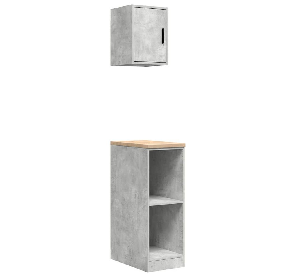 vidaXL Aktenschrank Garagenschränke 2 Stk Betongrau Holzwerkstoff vidaXL Aktenschrank Garagenschränke 2 Stk Betongrau Holzwerkstoff von vidaXL