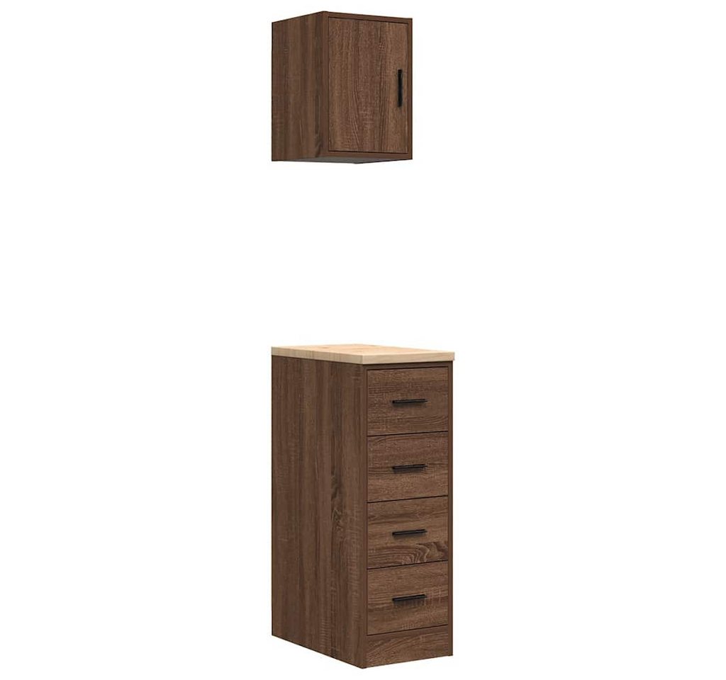 vidaXL Aktenschrank Garagenschränke 2 Stk Braun Eichen-Optik Holzwerkstoff vidaXL Aktenschrank Garagenschränke 2 Stk Braun Eichen-Optik Holzwerkstoff von vidaXL