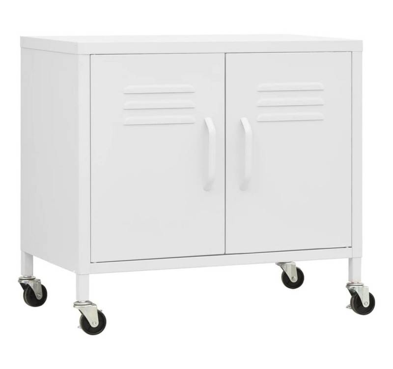 vidaXL Aktenschrank Lagerschrank Weiß 60x35x56 cm Stahl (1-St) von vidaXL
