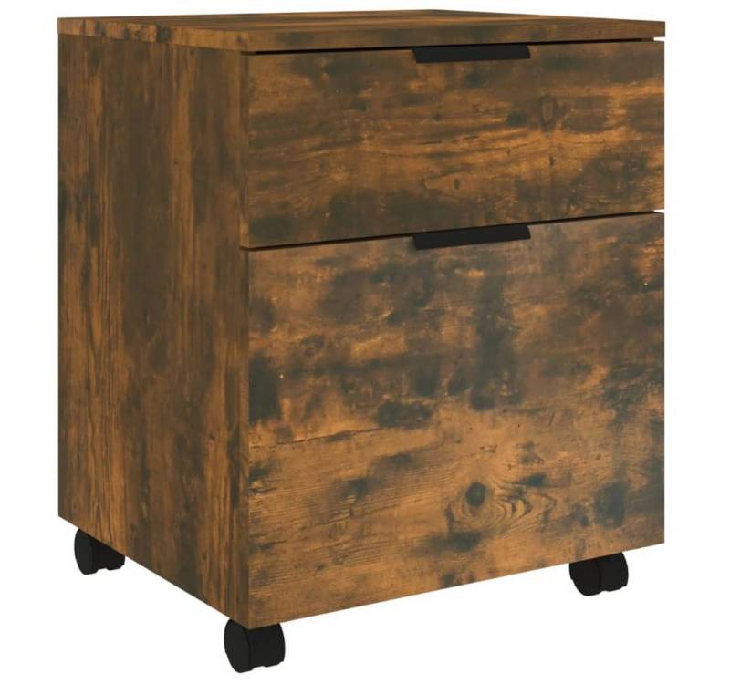 vidaXL Aktenschrank Mobiler Aktenschrank mit Rollen Räuchereiche 45x38x54 cm von vidaXL
