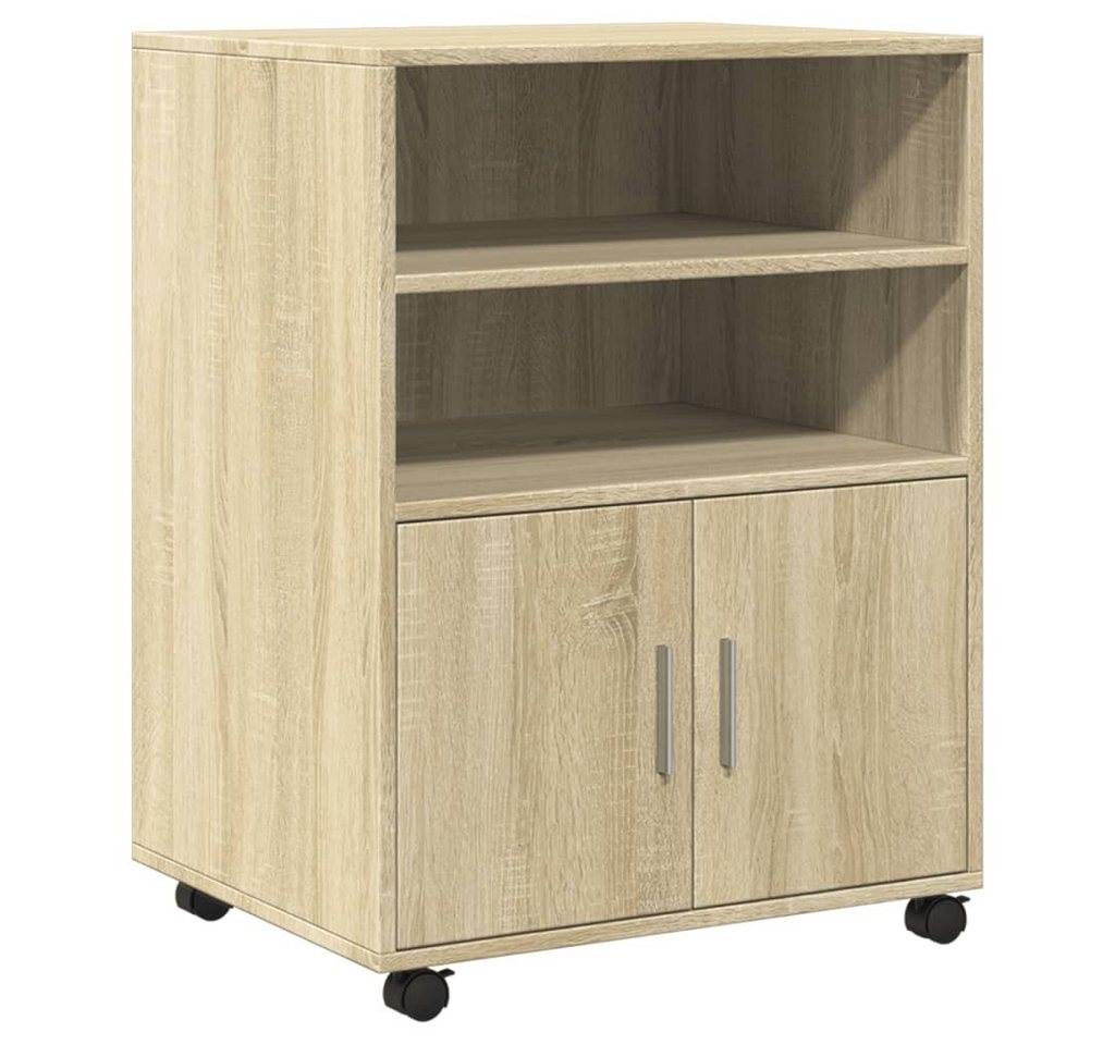 vidaXL Aktenschrank Rollschrank Sonoma-Eiche 60x48x81 cm Holzwerkstoff (1-St) von vidaXL