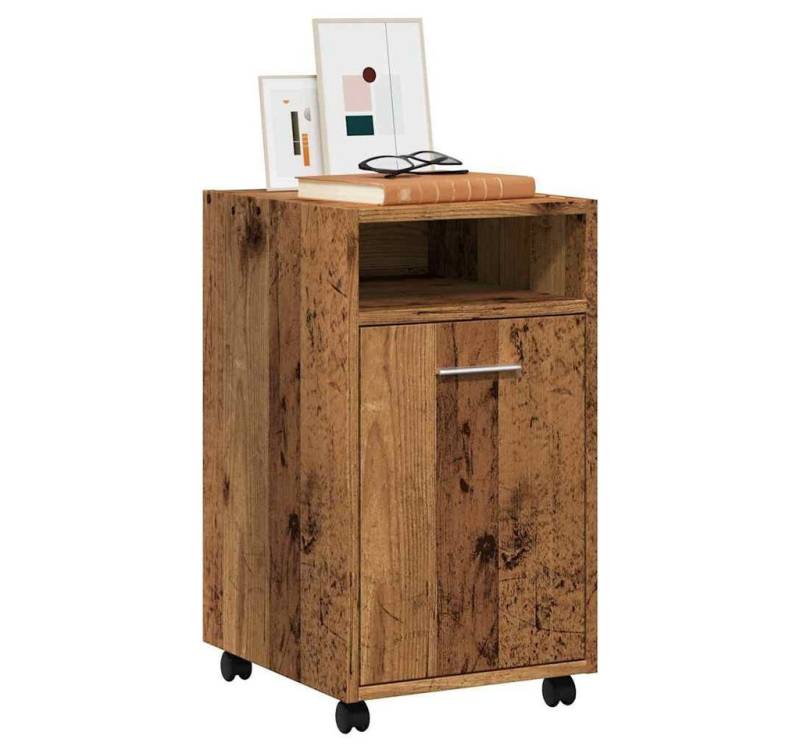 vidaXL Aktenschrank Schrank mit Rollen Altholz-Optik 33x38x60 cm Holzwerkstoff von vidaXL
