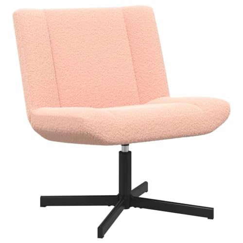 vidaXL Moderner Akzentstuhl in Baby Rosa aus Stoff mit ergonomischem Design, robustem Stahlrahmen, ideal für Wohnzimmer oder Heimbüro, zeitgenössisch, stilvoll, drinnen, komfortabel, weiche Touch von vidaXL