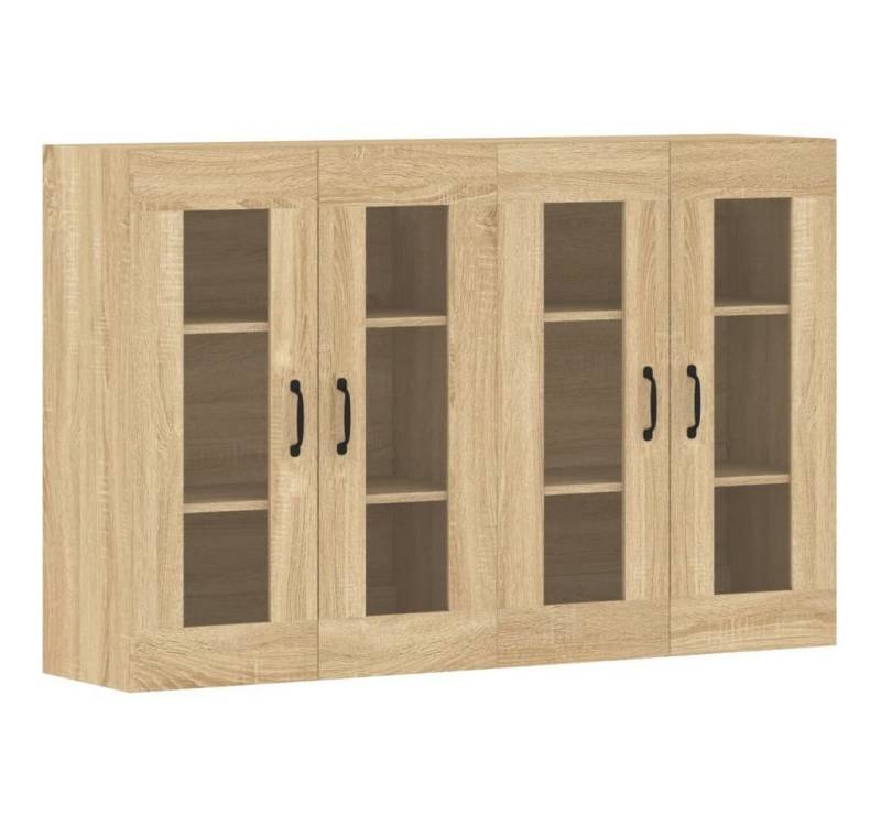 vidaXL Hängeschrank Wandschränke 2 Stk Sonoma Eiche Spanplatte Glas Vitrine Hängeschrank von vidaXL