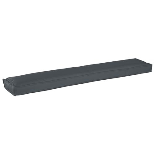 vidaXL Anthrazit Palettenkissen Für Bank 200X40X8 cm Wasserabweisendes Polyester Gewebe Glatte Textur Innen Außen Sitzmöbel Oxford Farbechte Minimalistische Gestaltung von vidaXL