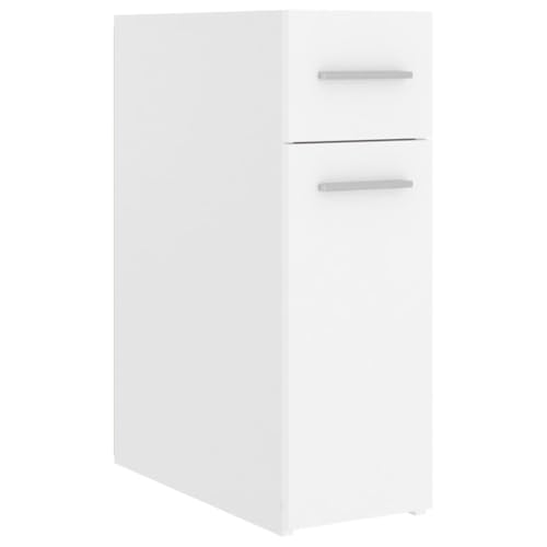 vidaXL Apothekerschrank Nischenschrank Nischenregal Miniregal Schrankchen Küchenschrank Standschrank Schrank Weiß 20x45,5x60cm Holzwerkstoff von vidaXL