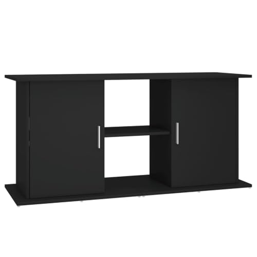 vidaXL Aquariumständer, Aquarium Unterschrank mit viel Stauraum, Aquarium Tisch mit Stabiler Oberplatte, Aquariumschrank Aquarium Halter, Schwarz Holzwerkstoff von vidaXL