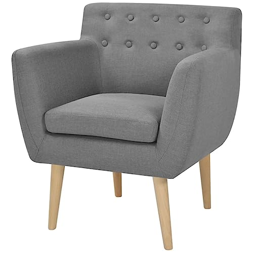 vidaXL Armsessel Stoff 70x59x74cm Hellgrau Relaxsessel Clubsessel Lounge von vidaXL