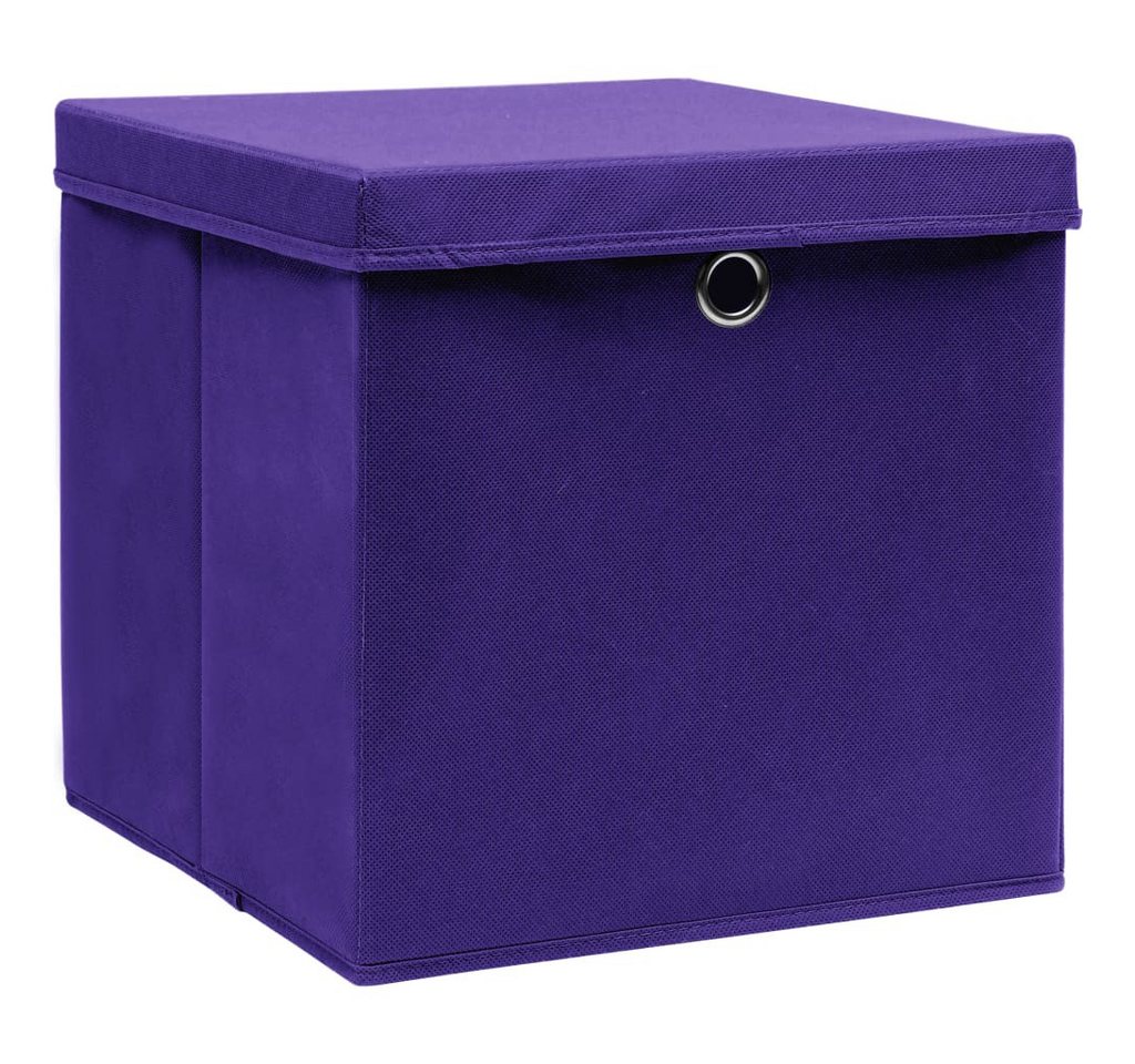 vidaXL Aufbewahrungsbox, Aufbewahrungsboxen mit Deckeln 4 Stk. Lila 32x32x32 cm Stoff vidaXL Aufbewahrungsbox, Aufbewahrungsboxen mit Deckeln 4 Stk. Lila 32x32x32 cm Stoff von vidaXL
