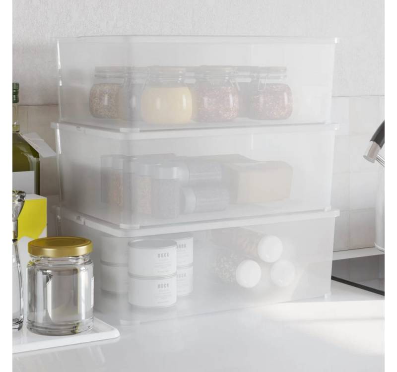 vidaXL Aufbewahrungsbox Aufbewahrungsboxen 3 Stk Kunststoff 10 L Stapelbar vidaXL Aufbewahrungsbox Aufbewahrungsboxen 3 Stk Kunststoff 10 L Stapelbar von vidaXL