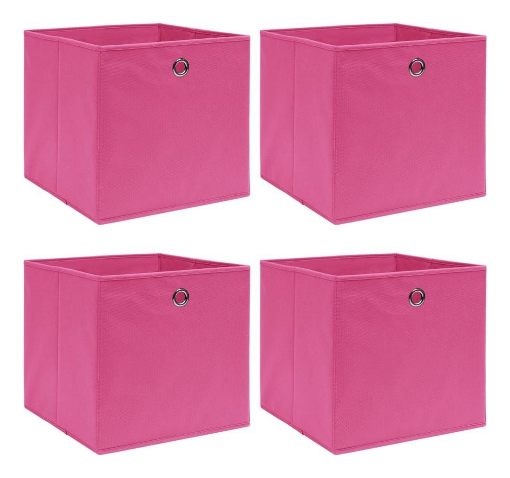 vidaXL Aufbewahrungsbox Aufbewahrungsboxen 4 Stk. Rosa 32x32x32 cm Stoff (4 St) von vidaXL