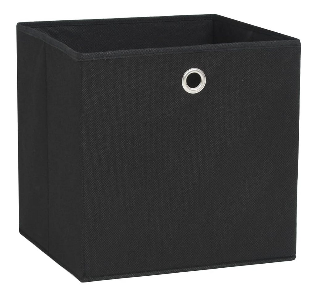 vidaXL Aufbewahrungsbox Aufbewahrungsboxen 4 Stk. Vliesstoff 28x28x28 cm Schwarz (4 St) von vidaXL