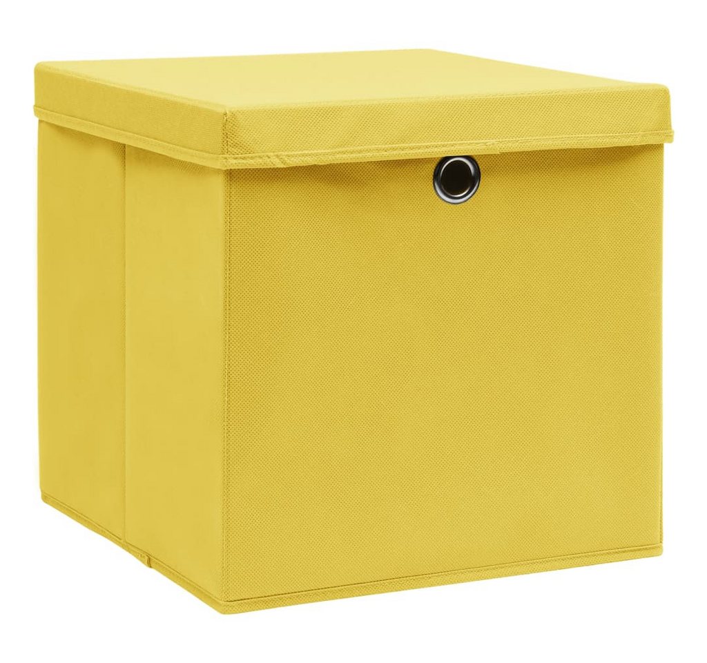vidaXL Aufbewahrungsbox Aufbewahrungsboxen mit Deckeln 4 Stk. 28x28x28 cm Gelb (4 St) von vidaXL