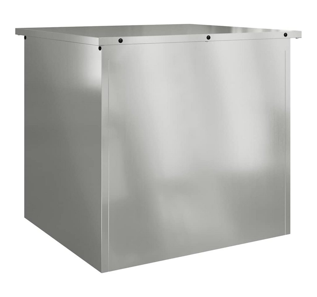 vidaXL Aufbewahrungsbox Außenlagerbox Silber 55 x 50.5 x 50 cm Verzinkter Stahl (1 St) von vidaXL