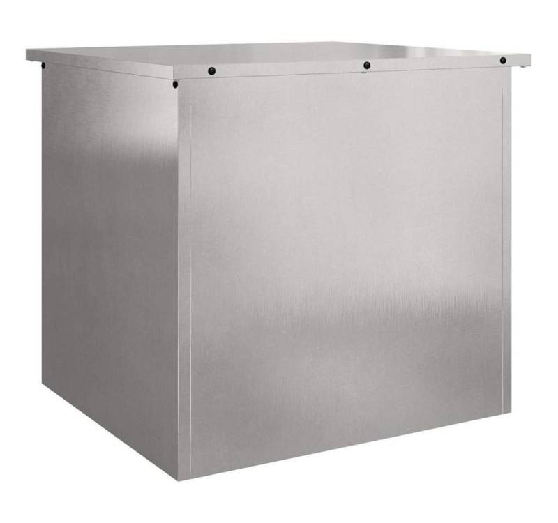 vidaXL Aufbewahrungsbox Außenlagerbox mit Speicher Silber 55 x 50.5 x 50 cm Edelstahl (1 St) von vidaXL