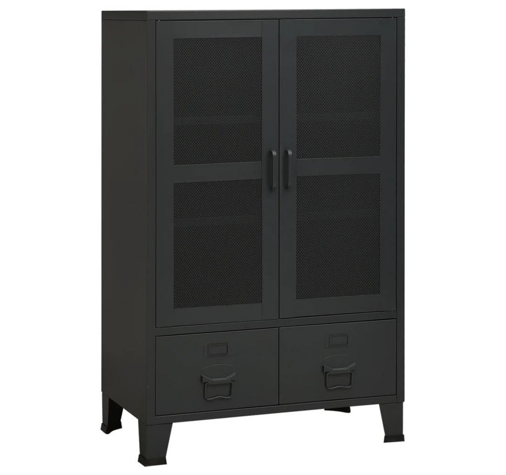 vidaXL Aufbewahrungsbox Lagerschrank Industrial Schwarz 70x40x115 cm Metall (1 St) von vidaXL