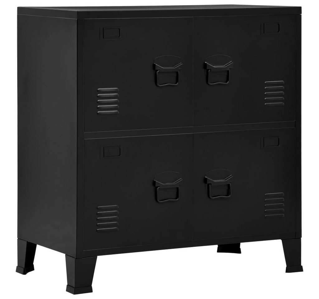 vidaXL Aufbewahrungsbox Lagerschrank Industrial Schwarz 75x40x115 cm Metall (1 St) von vidaXL