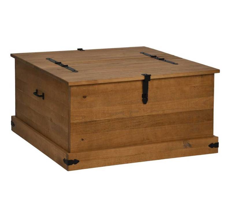 vidaXL Aufbewahrungsbox Truhe HALDEN 91x91x47 cm Massivholz Kiefer (1 St) von vidaXL