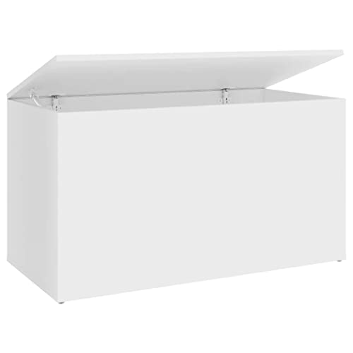 vidaXL Aufbewahrungstruhe Spielzeugtruhe Spielzeugkiste Couchtisch Beistelltisch Truhe Aufbewahrungsbox Weiß 84x42x46cm Holzwerkstoff von vidaXL