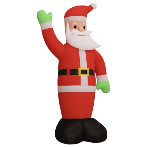 vidaXL Aufblasbarer Weihnachtsmann mit LEDs Weihnachten Nikolaus Beleuchtet Weihnachtsfigur Weihnachtsdeko Figur Winter Dekoration 820cm von vidaXL