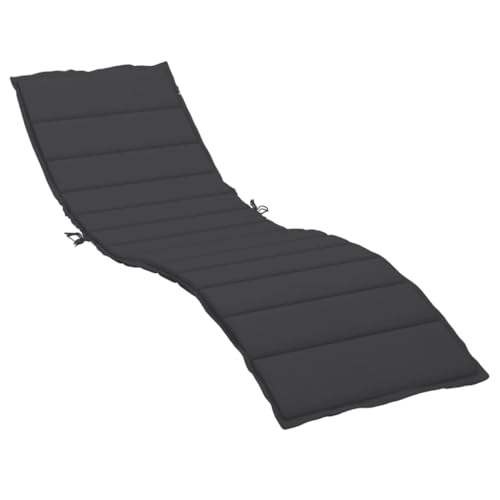 vidaXL Auflage für Liegestuhl, Stoff, schwarz, 200 x 60 x 4 cm von vidaXL