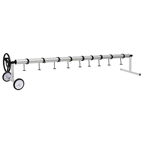 vidaXL Aufrollvorrichtung für Poolplane Solarfolie Poolfolie Poolabdeckung Abdeckplane Pool Aufroller Poolaufroller Edelstahlbasis Aluminium von vidaXL