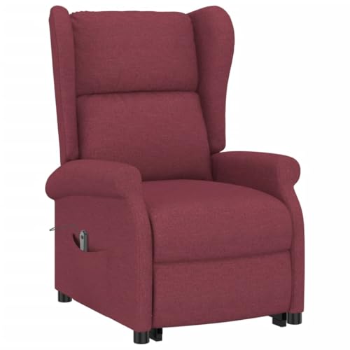 vidaXL Aufstehsessel Elektrisch Sessel mit Aufstehhilfe Liegesessel Fernsehsessel Relaxsessel TV Ruhesessel Polstersessel Weinrot Stoff von vidaXL