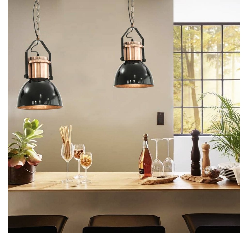 vidaXL Außen-Wandleuchte, Deckenlampe 2 Stk. Schwarz Rund E27 von vidaXL