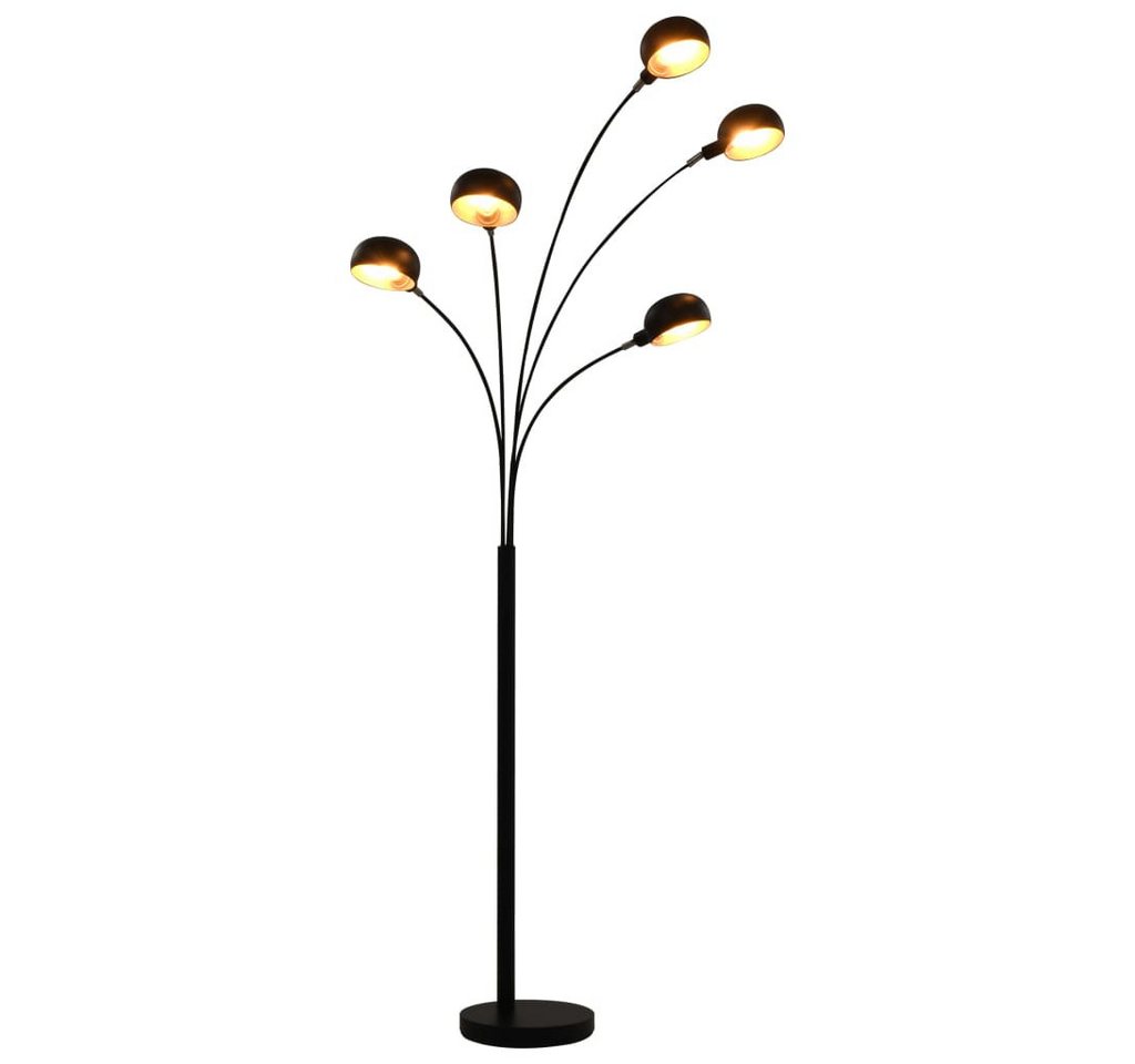 vidaXL Außen-Wandleuchte, Stehlampe 200 cm 5 x E14 Schwarz und Golden von vidaXL