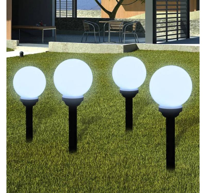 vidaXL Außen-Wandleuchte, Wegeleuchten 4 Stk. LED 15 cm mit Erdspieß von vidaXL