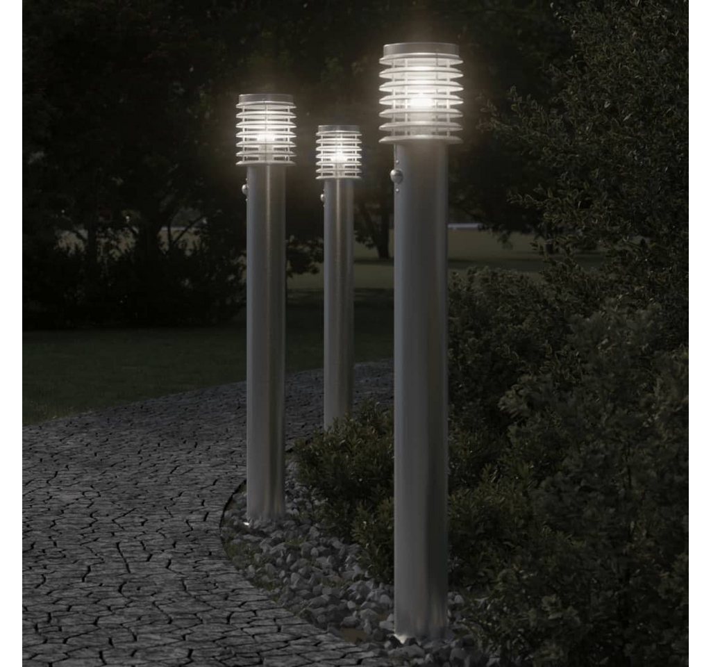 vidaXL Außen-Wandleuchte, Wegeleuchten mit Bewegungsmelder 3 Stk. Silbern 110cm Edelstahl vidaXL Außen-Wandleuchte, Wegeleuchten mit Bewegungsmelder 3 Stk. Silbern 110cm Edelstahl von vidaXL