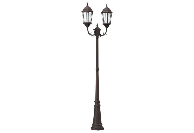 vidaXL Außen-Wandleuchte Gartenlaterne mit 2 Lampen E27 Bronze 235 cm Aluminium von vidaXL