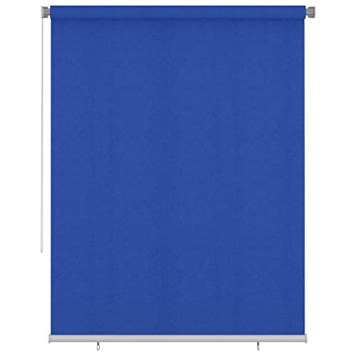 vidaXL Außenrollo Balkonrollo Senkrechtmarkise Sichtschutz Beschattung Sonnenschutzrollo Sonnenschutz Außen Rollo Balkon 180x230cm Blau HDPE von vidaXL