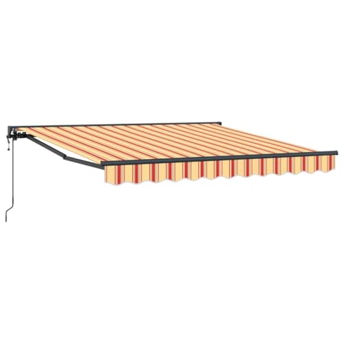 vidaXL Automatische Einziehbare Markise Gelb und Orange 300x250 cm von vidaXL