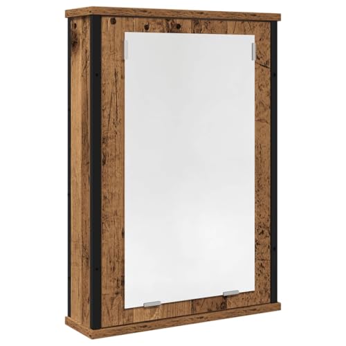 vidaXL Bad-Spiegelschrank Altholz-Optik 42x12x60 cm Holzwerkstoff vidaXL Bad-Spiegelschrank Altholz-Optik 42x12x60 cm Holzwerkstoff von vidaXL