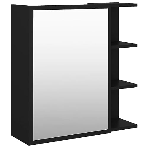 vidaXL Bad Spiegelschrank Badspiegel Badschrank Wandschrank Spiegel Wandspiegel Badezimmerschrank Schrank Schwarz 62,5x20,5x64cm Holzwerkstoff vidaXL Bad Spiegelschrank Badspiegel Badschrank Wandschrank Spiegel Wandspiegel Badezimmerschrank Schrank Schwarz 62,5x20,5x64cm Holzwerkstoff von vidaXL