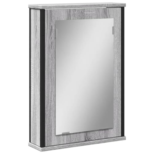 vidaXL Bad-Spiegelschrank Grau Sonoma 42x12x60 cm Holzwerkstoff von vidaXL