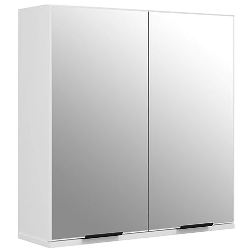 vidaXL Bad-Spiegelschrank Weiß 64x20x67 cm von vidaXL